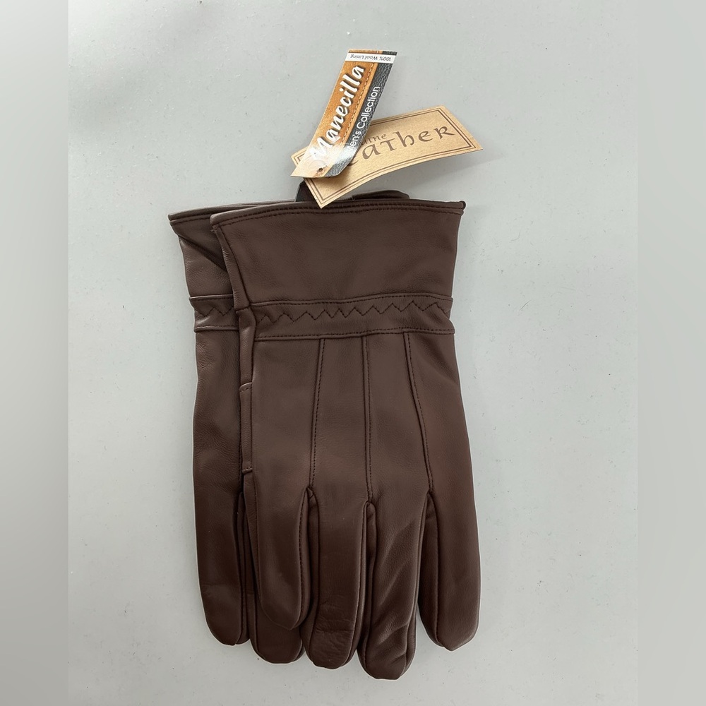 Manecilla" men's leather gloves will lining new